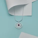 Azure Radiance Brass Pendant - Image 3