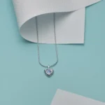 925 Sterling Silver Azure Heart Pendant - Image 3