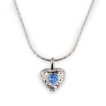 925 Sterling Silver Azure Heart Pendant