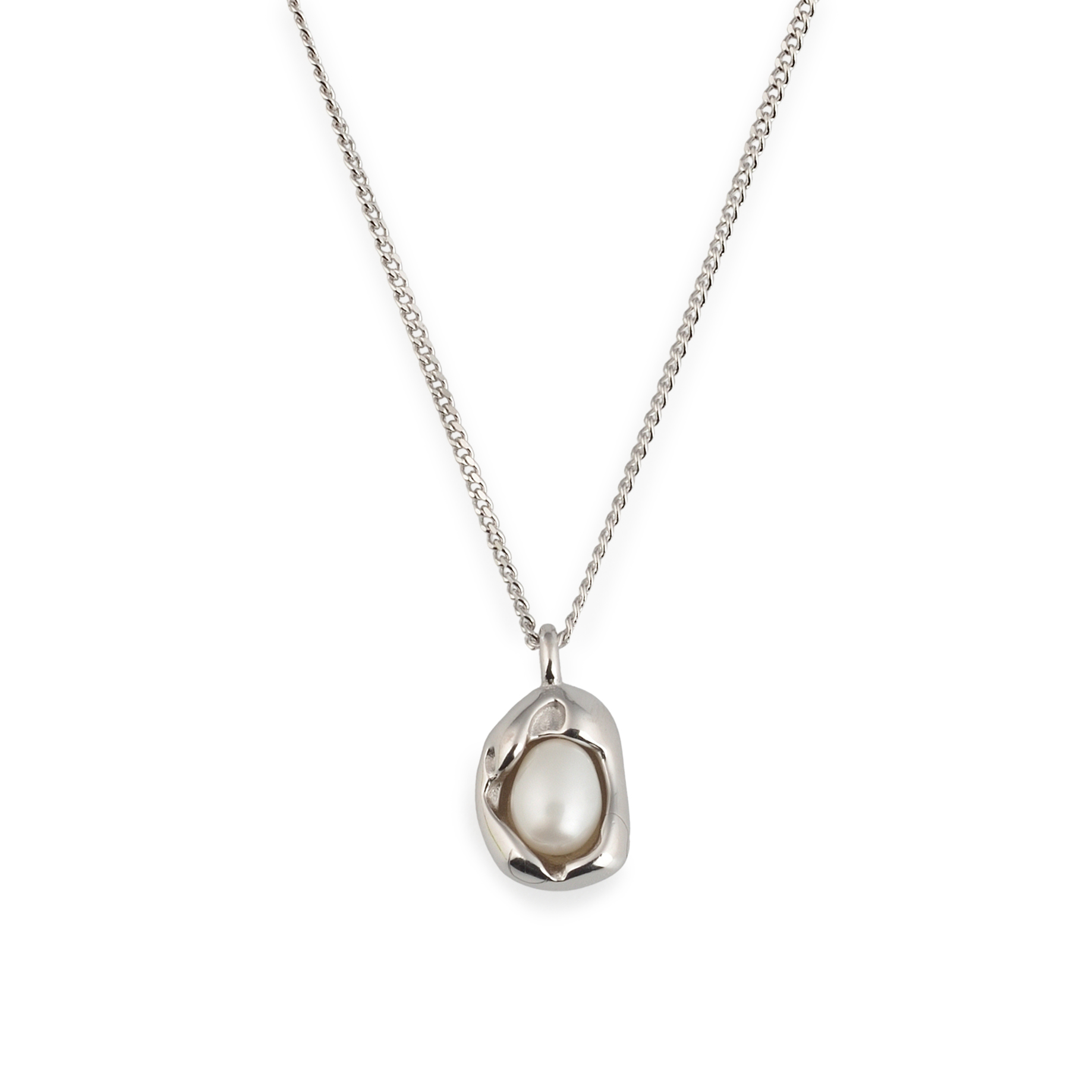 925 Sterling Silver Lunar Embrace Pendant