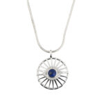 Azure Radiance Brass Pendant