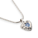 925 Sterling Silver Azure Heart Pendant - Image 2